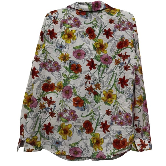 Jones New York Sz‎ S/M Pink Orange Button-up Blouse - Picture 2 of 3